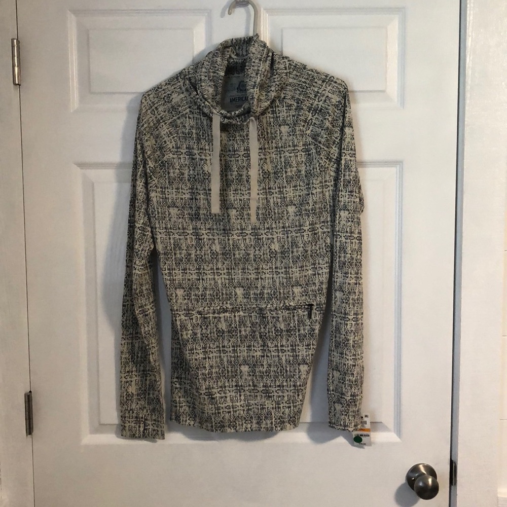 NWT American Rag Graphic Funnel Neck Shirt